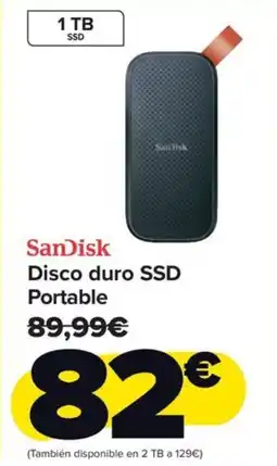 Carrefour SANDISK Disco duro SSD Portable oferta