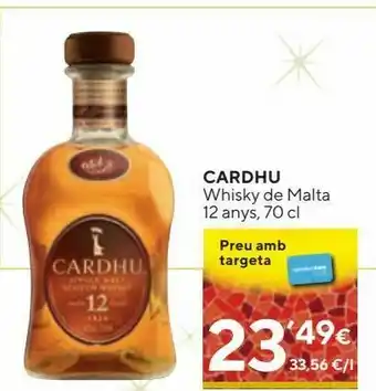 Caprabo Whisky cardhu oferta