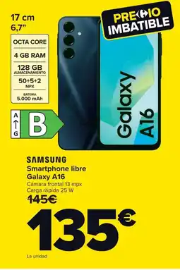 Carrefour SAMSUNG Smartphone libre Galaxy A16 oferta