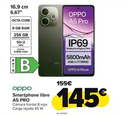 Carrefour OPPO Smartphone libre A5 PRO oferta