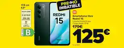 Carrefour XIAOMI Smartphone libre Redmi 15 oferta