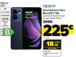 Carrefour OPPO Smartphone libre Reno13 F 5G oferta