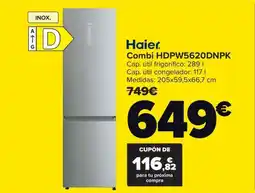 Carrefour HAIER Combi HDPW5620DNPK oferta