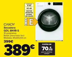 Carrefour CANDY Secadora GDL 8N1B-S oferta
