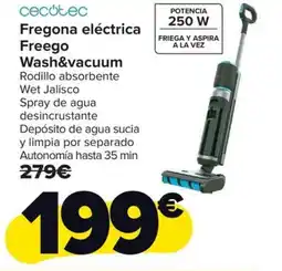 Carrefour CECOTEC Fregona eléctrica Freego Wash&vacuum oferta