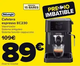 Carrefour DELONGHI Cafetera espresso EC230 oferta