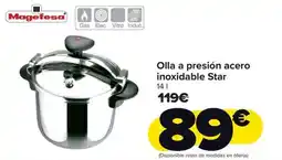 Carrefour MAGEFESA Olla a presión acero inoxidable Star oferta