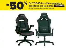 Carrefour RACING En todas las sillas gaming y escritorio de la marca oferta