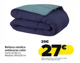Carrefour Relleno nórdico antiácaros color oferta