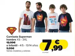 Carrefour Camiseta Superman hombre XS - 3XL oferta