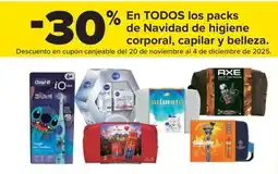Carrefour En todos los packs de navidad de higiene corporal, capilar y belleza. oferta
