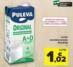 Carrefour Puleva - leche semidesnatada oferta