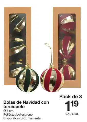 Zeeman Bolas de Navidad con terciopelo oferta