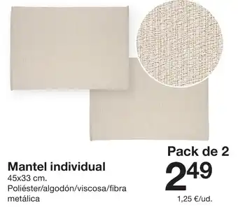 Zeeman Mantel individual 45x33 cm. oferta