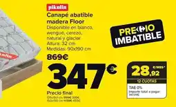 Carrefour Pikolin - canape abatible madera floor oferta