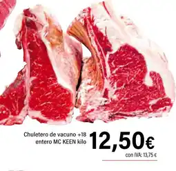 Cash Ifa MC KEEN Chuletero de vacuno +18 entero oferta