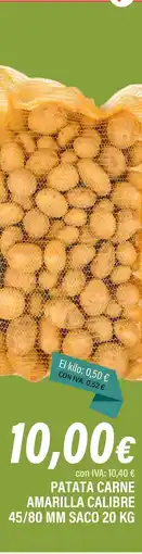 Cash Ifa Patata carne amarilla calibre 45/80 mm saco oferta