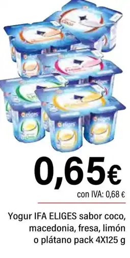 Cash Ifa IFA ELIGES Yogur sabor coco, macedonia, fresa, limón o plátano oferta