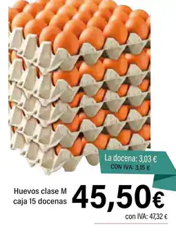 Cash Ifa Huevos clase M caja 15 docenas oferta