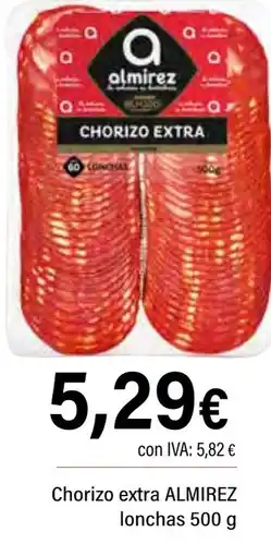Cash Ifa ALMIREZ Chorizo extra lonchas oferta