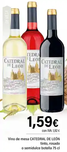 Cash Ifa CATEDRAL DE LEÓN Vino de mesa tinto, rosado o semidulce oferta