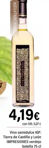 Cash Ifa IMPRESIONES Vino semidulce IGP. Tierra de Castilla y León verdejo oferta