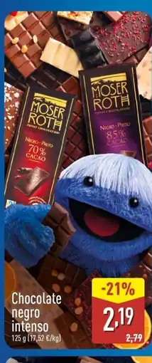 ALDI Chocolate negro intenso oferta