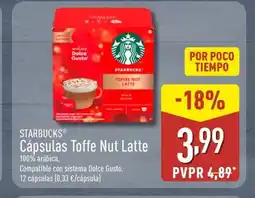ALDI STARBUCKS Cápsulas Toffe Nut Latte oferta