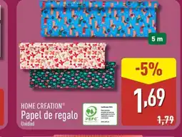 ALDI HOME CREATION Papel de regalo oferta