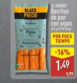 ALDI EL HORN Barritas de pan con pipas oferta