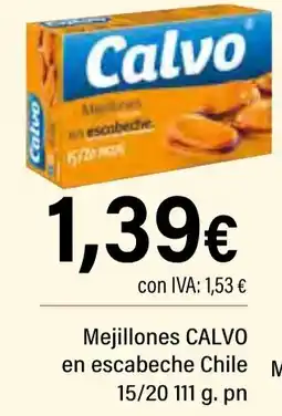 Cash Ifa CALVO Mejillones en escabeche Chile 15/20 oferta