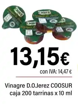 Cash Ifa COOSUR Vinagre D.O.Jerez caja 200 tarrinas oferta