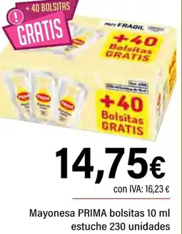 Cash Ifa PRIMA Mayonesa bolsitas estuche oferta