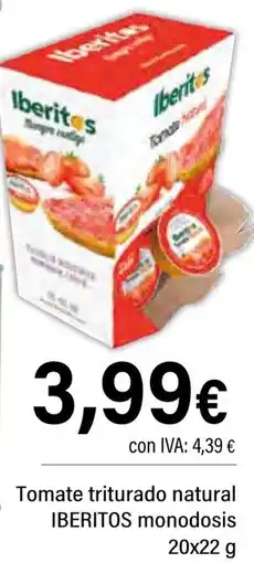 Cash Ifa IBERITOS Tomate triturado natural monodosis oferta