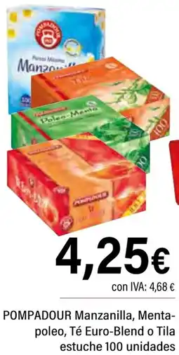 Cash Ifa POMPADOUR Manzanilla, Menta- poleo, Té Euro-Blend o Tila estuche 100 unidades oferta