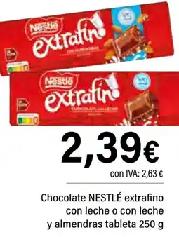 Cash Ifa NESTLÉ Chocolate extrafino con leche o con leche y almendras tableta oferta