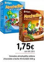 Cash Ifa IFA ELIGES Cereales almohadilla rellena chocolate o leche oferta