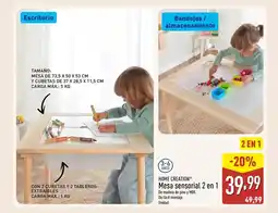 ALDI Home creation - mesa sensorial 2 en 1 oferta
