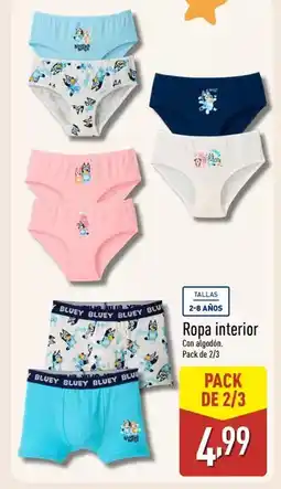 ALDI Ropa interior oferta