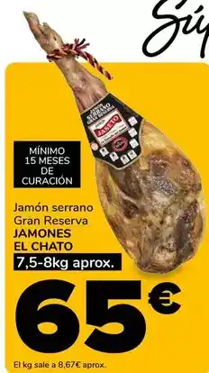 El chato - jamon serrano gran reserva jamones