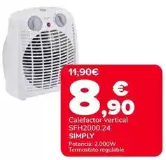 Supeco Simply - calefactor vertical sfh2000.24 oferta