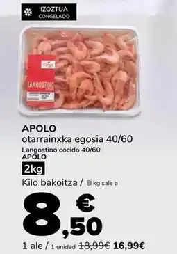 Supeco Apolo - langostino cocido 40/60 oferta