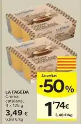 Caprabo La fageda - crema catalana oferta
