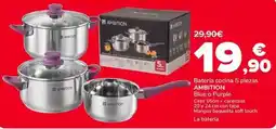 Supeco Ambition - bateria cocina 5 piczas blue o purple oferta