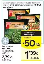 Caprabo Findus - pèsols fins oferta