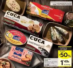 Caprabo Cuca - sardindes en oli d'oliva oferta