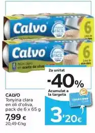 Caprabo Calvo - tonyina clara en oli d'oliva oferta