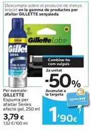 Caprabo Gillette - espuma per afaitar series efecto gel oferta
