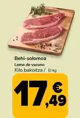 Supeco Lomo de vacuno oferta