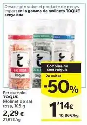 Caprabo Toque - molinet de sal rosa oferta